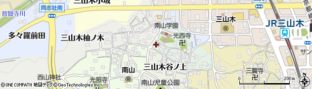 京田辺市立　三山木福祉会館周辺の地図