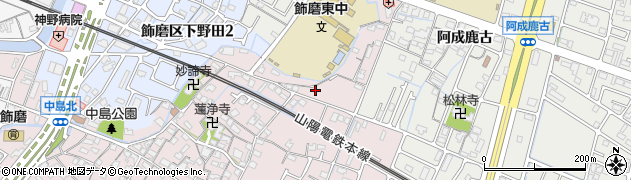 兵庫県姫路市飾磨区中島43周辺の地図