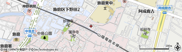 兵庫県姫路市飾磨区中島932周辺の地図