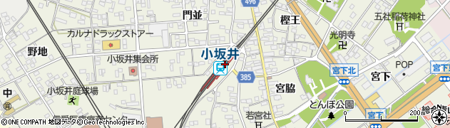 愛知県豊川市周辺の地図