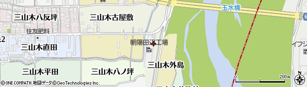 京都府京田辺市三山木川口周辺の地図