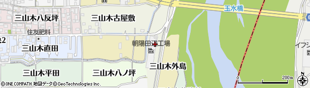 京都府京田辺市三山木川口周辺の地図