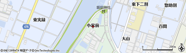 愛知県西尾市一色町坂田新田小家前周辺の地図
