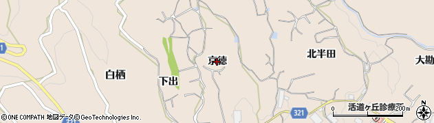 京都府和束町（相楽郡）白栖（京徳）周辺の地図