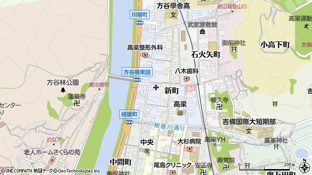 〒716-0011 岡山県高梁市本町の地図