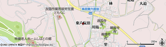 愛知県西尾市鳥羽町（東六反田）周辺の地図