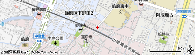 兵庫県姫路市飾磨区中島940周辺の地図