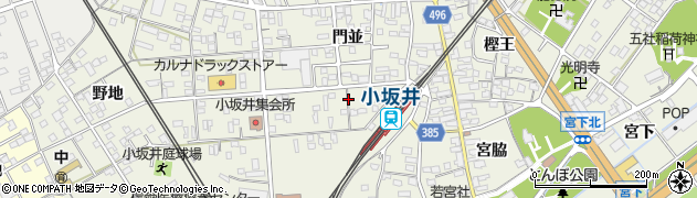 愛知県豊川市小坂井町（倉屋敷）周辺の地図