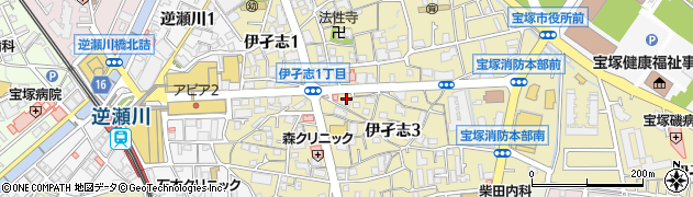 セブンイレブン宝塚伊孑志３丁目店周辺の地図
