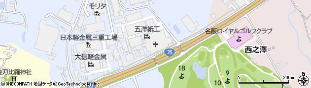 五洋紙工株式会社　伊賀上野工場周辺の地図