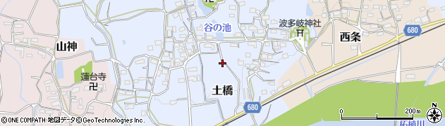三重県伊賀市土橋周辺の地図