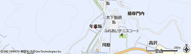 愛知県西尾市西幡豆町（年重坂）周辺の地図