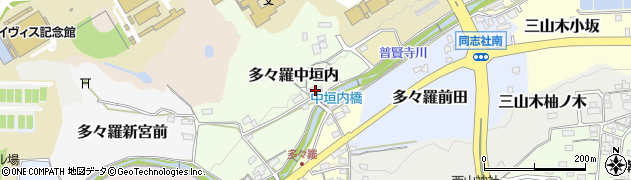 京都府京田辺市多々羅中垣内24周辺の地図