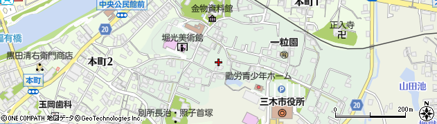 日本キリスト教団三木教会周辺の地図