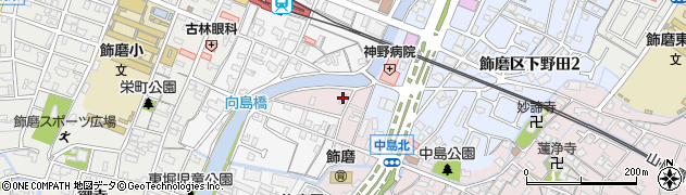 兵庫県姫路市飾磨区中島1104周辺の地図