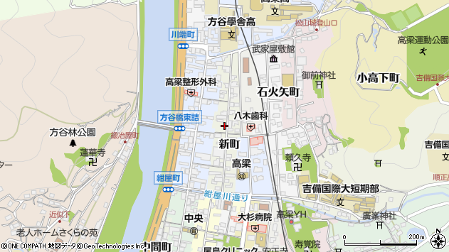 〒716-0012 岡山県高梁市新町の地図