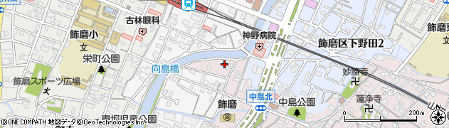 兵庫県姫路市飾磨区中島1102周辺の地図