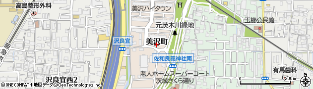 美沢公園周辺の地図