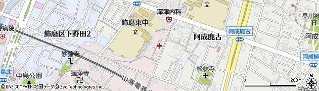 兵庫県姫路市飾磨区中島22周辺の地図