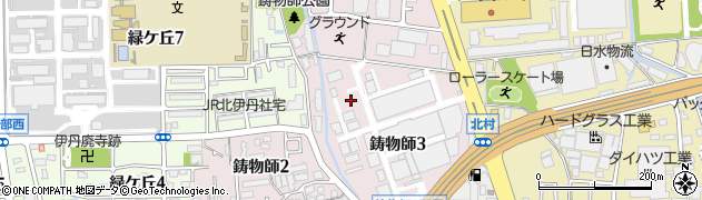 兵庫県伊丹市鋳物師周辺の地図