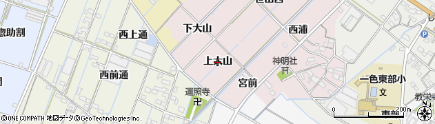 愛知県西尾市一色町惣五郎（上大山）周辺の地図