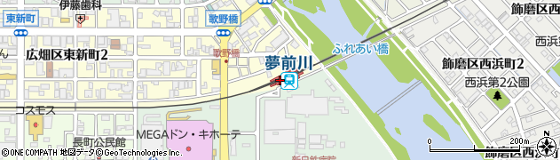 夢前川駅周辺の地図
