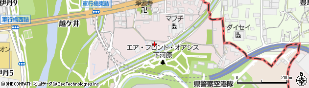 兵庫県伊丹市下河原（箱田）周辺の地図