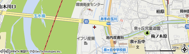京都府綴喜郡井手町井手合薮周辺の地図
