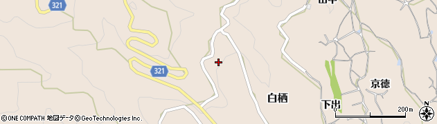 京都府和束町（相楽郡）白栖（中出）周辺の地図