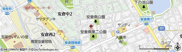 宝塚市立　安倉南身体障害者支援センター周辺の地図