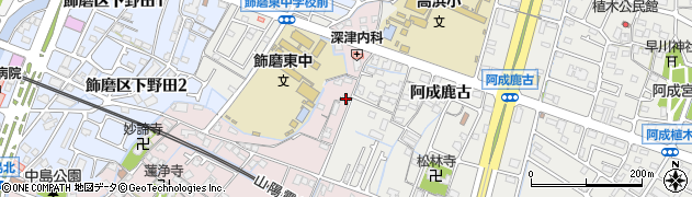 兵庫県姫路市飾磨区中島21周辺の地図