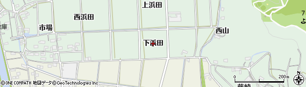 愛知県西尾市吉良町小山田（下浜田）周辺の地図
