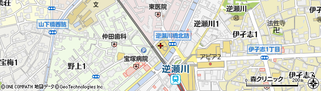 愛菜　宝塚店周辺の地図