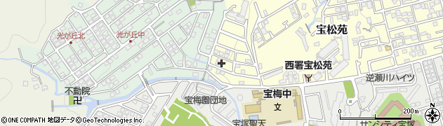 兵庫県宝塚市宝松苑20周辺の地図