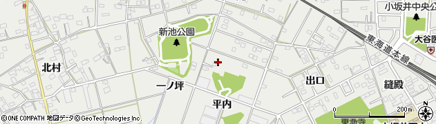 愛知県豊川市伊奈町周辺の地図