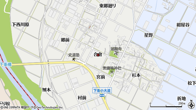 〒440-0001 愛知県豊橋市下条西町の地図