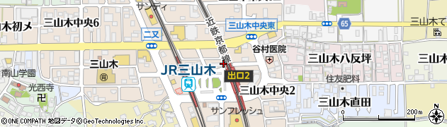 京都府京田辺市三山木高飛周辺の地図