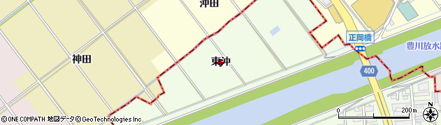 愛知県豊橋市大村町（東沖）周辺の地図