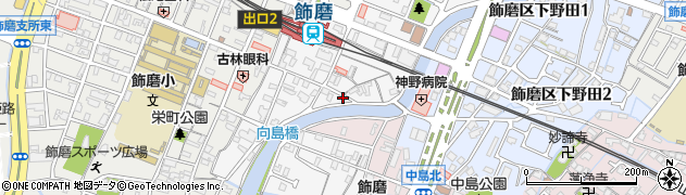 兵庫県姫路市飾磨区玉地4周辺の地図