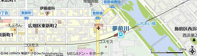 歌野橋周辺の地図