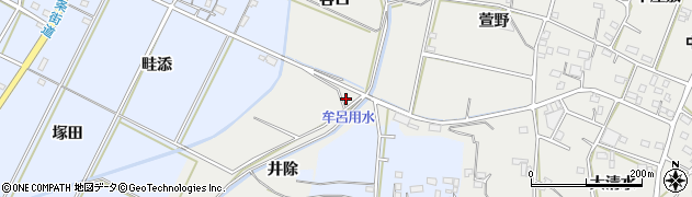 愛知県豊橋市石巻本町（谷口）周辺の地図