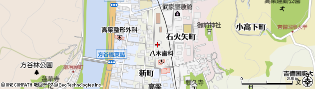 岡山県高梁市片原町周辺の地図
