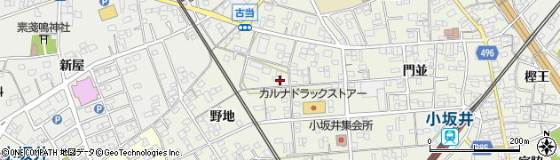 愛知県豊川市小坂井町中野周辺の地図