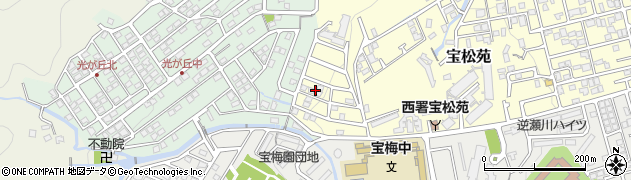 兵庫県宝塚市宝松苑22周辺の地図