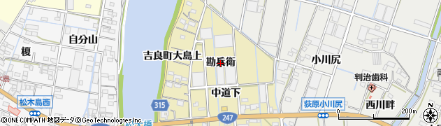 愛知県西尾市吉良町大島（勘兵衛）周辺の地図