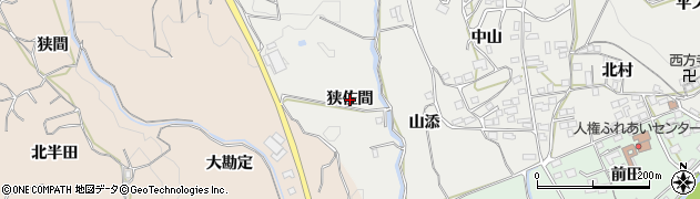 京都府和束町（相楽郡）別所（狭佐間）周辺の地図