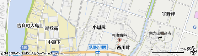愛知県西尾市吉良町荻原（小川尻）周辺の地図