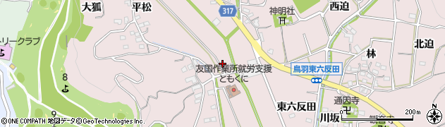 愛知県西尾市鳥羽町西六反田52周辺の地図
