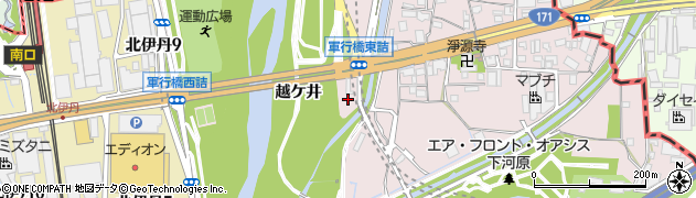 兵庫県伊丹市下河原（宮ノ前）周辺の地図