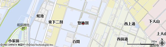 愛知県西尾市一色町藤江（惣助割）周辺の地図